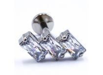 Etiqueta Titane Interne Stérile motif Rectangle Strass Blanc | Itc
