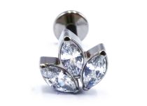 Etiqueta Titane Interne Stérile motif Marquise 3 Strass | Itc