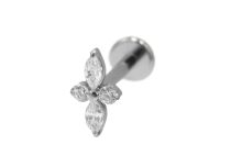 Etiqueta Titane Interne Stérile motif Petales strass BL | Itc