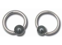 Anel de Titânio Colorido Bola de Hematite 4 mm | Itc