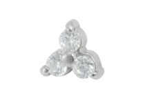 Disco de aço Parafuso interno 4 mm para Strass Branco | Itc