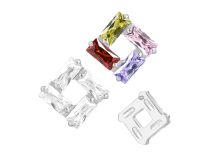 Accessoire interne Titane  0.9 motif carré strass blanc