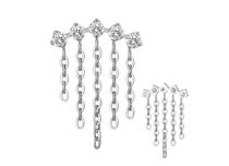 Accessoire interne Titane  0.9 motif 5 strass chaine blanc