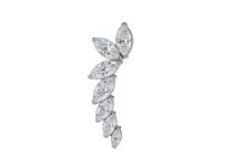 accessoire titane feuille cristaux blancs