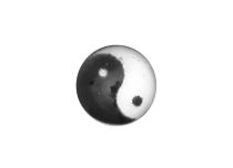 Esfera de aço aparafusável com desenho Yin Yang | Itc