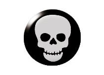 Boule Acier Push Clip motif Tête de Mort | Itc