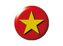 Boule Acier vis motif Étoile Jaune | Itc