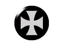 Boule Acier vis motif Croix Templier | Itc