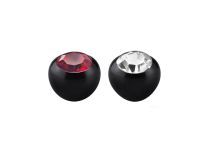 Push Clip Ball BioFlex Preto Cristal Colorido | Itc