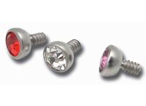 Boule Titane vis Interne pour Bijou 1,2 à Cristal Coloré | Itc