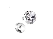 Disco de Titânio Parafuso Interno 4 mm Cristal Colorido Brilhante | Itc