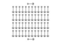 Conjunto de bolas de cristal de aço Labret 3 mm | Itc