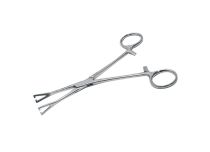 Pinça de aço inoxidável triângulo aberto 5,5 x 11 mm, comprimento 15,5 cm