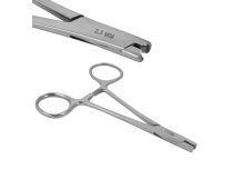 Pinça dérmica de aço inoxidável de 2,5 mm, 11 cm de comprimento