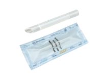 Embalagem de 10 tubos de plástico estéreis individuais 45° Øext 8mm