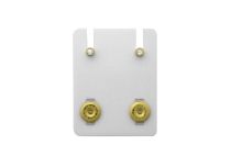 Mini medicale dourado Euro cristal branco blister 12 pares esterilizados